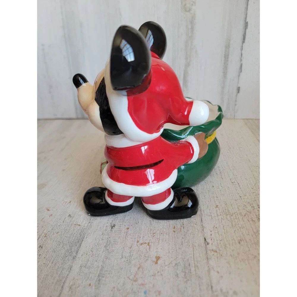 Disney Santa Claus gift bag candy dish Xmas ceramic home‎ decor present toy